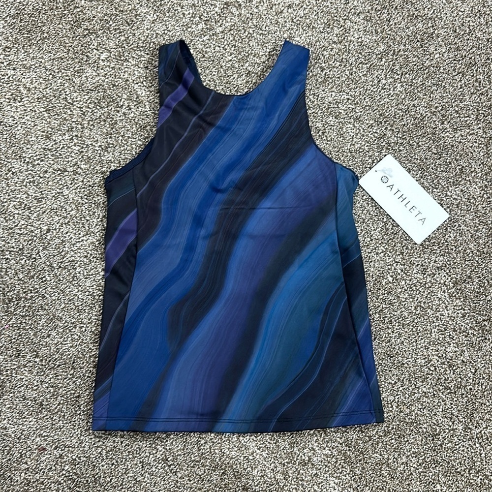 Athleta, lightning print support top size extra small brand new with tags XS